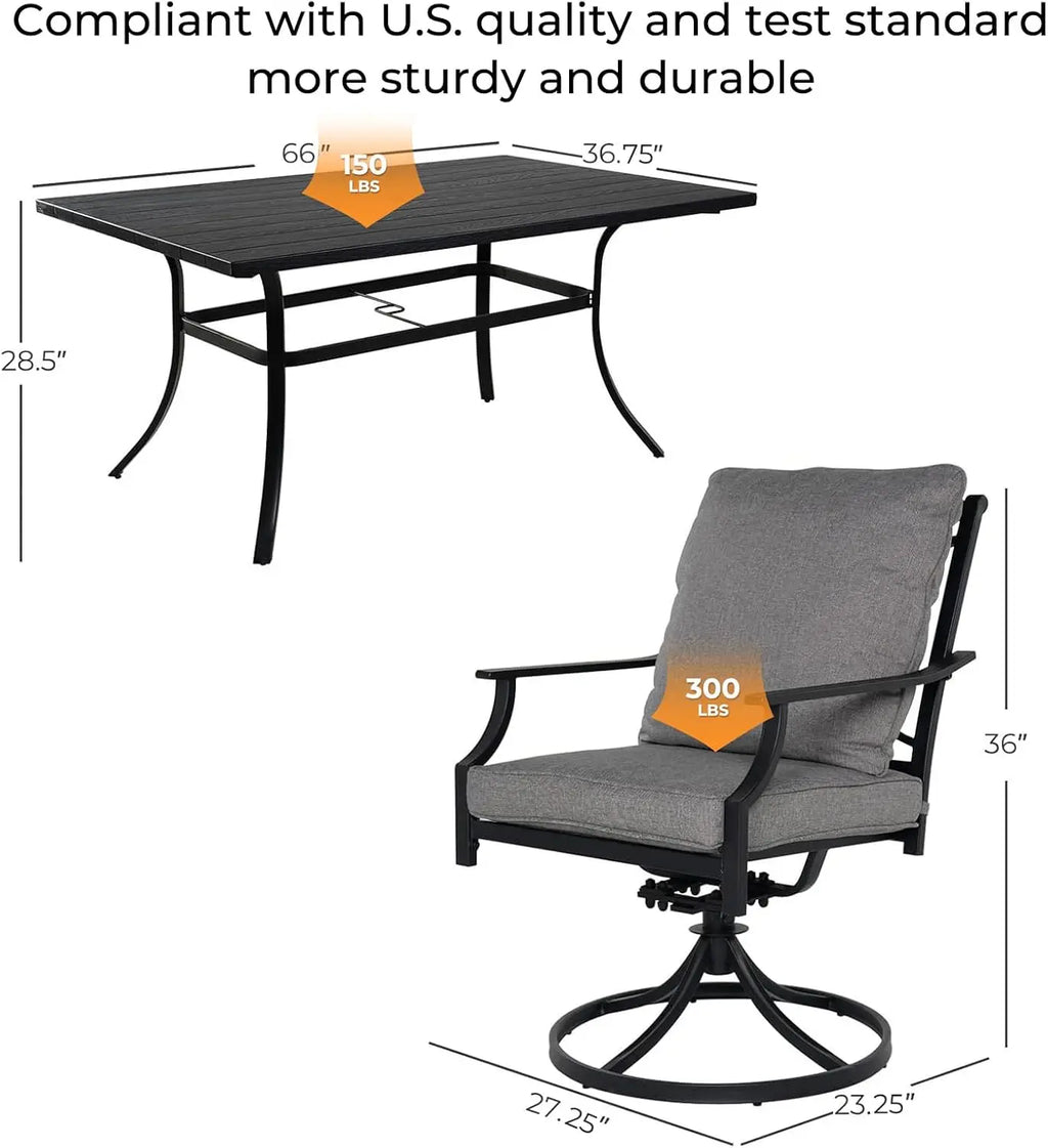 7 Pc Patio Dining Set for 6