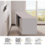Electric Fireplace TV Stand, Glossy White
