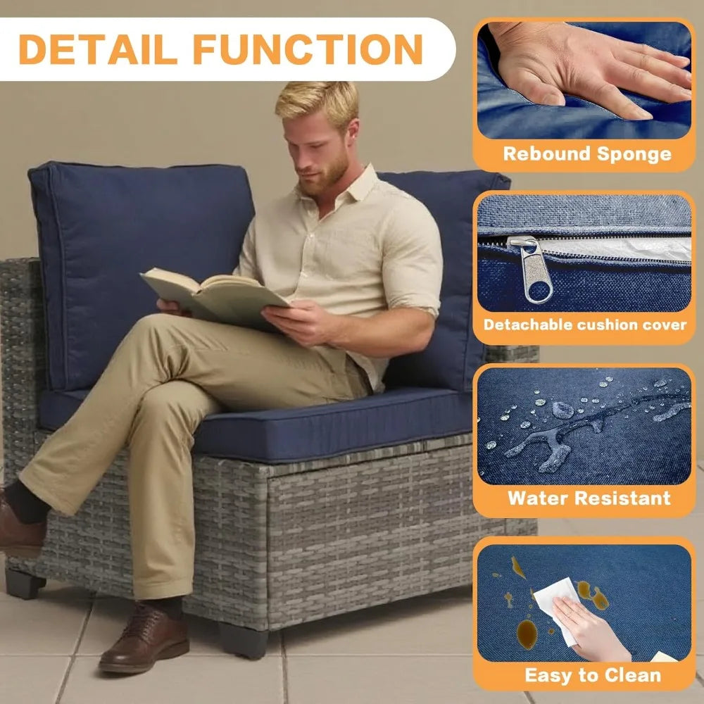 7-Piece Modular Outdoor Patio Furniture Set