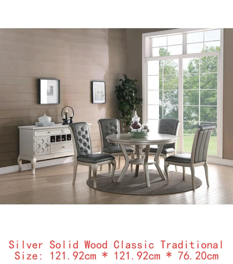 7pc Rect. Glass Dining Table Set