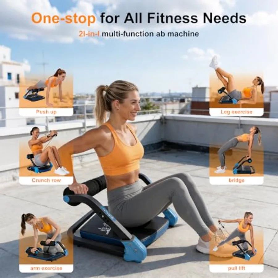Foldable Ab Machine  With  Adjustable Resistance