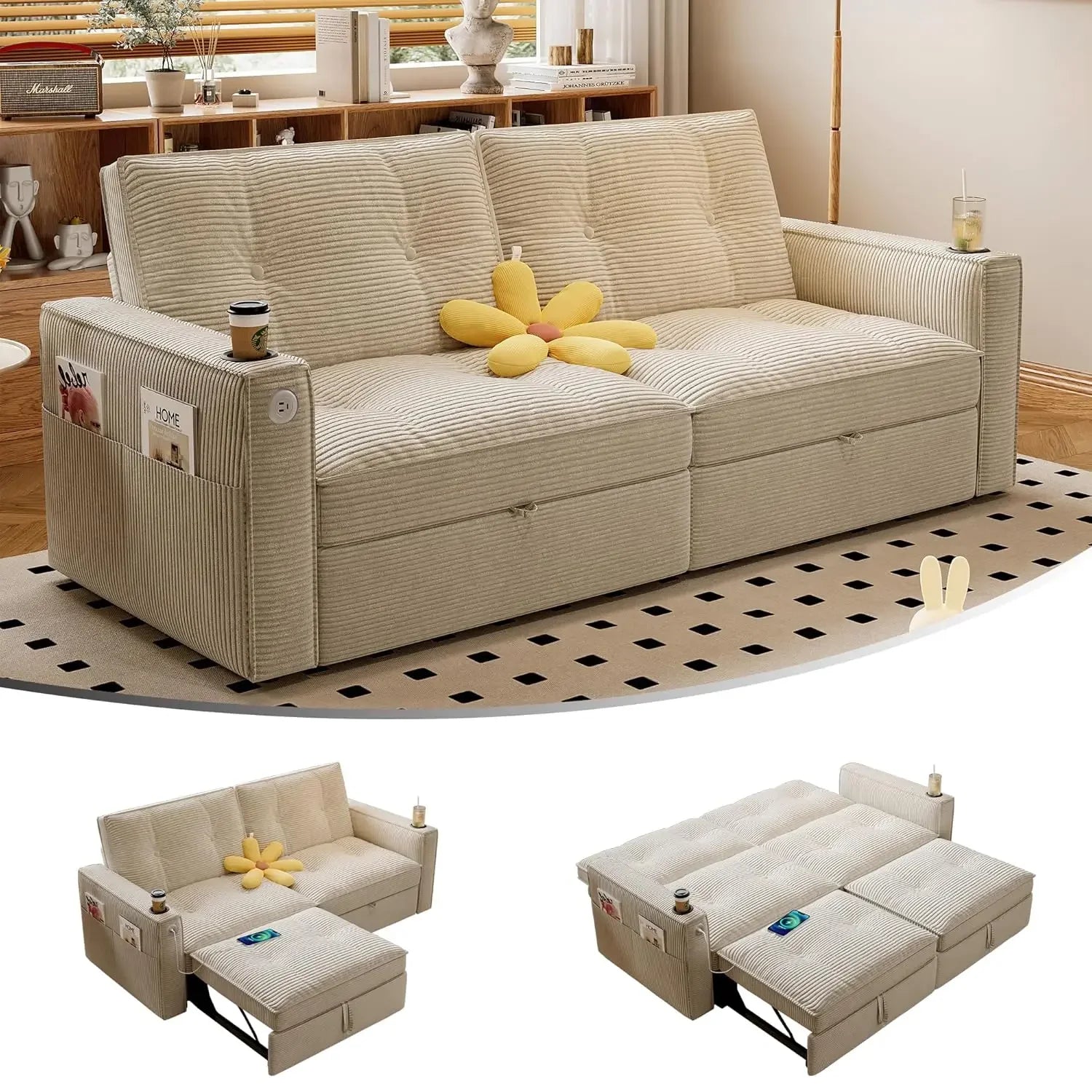 Queen Size Sofa Bed, Loveseat Sofa