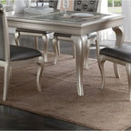7pc Rect. Glass Dining Table Set