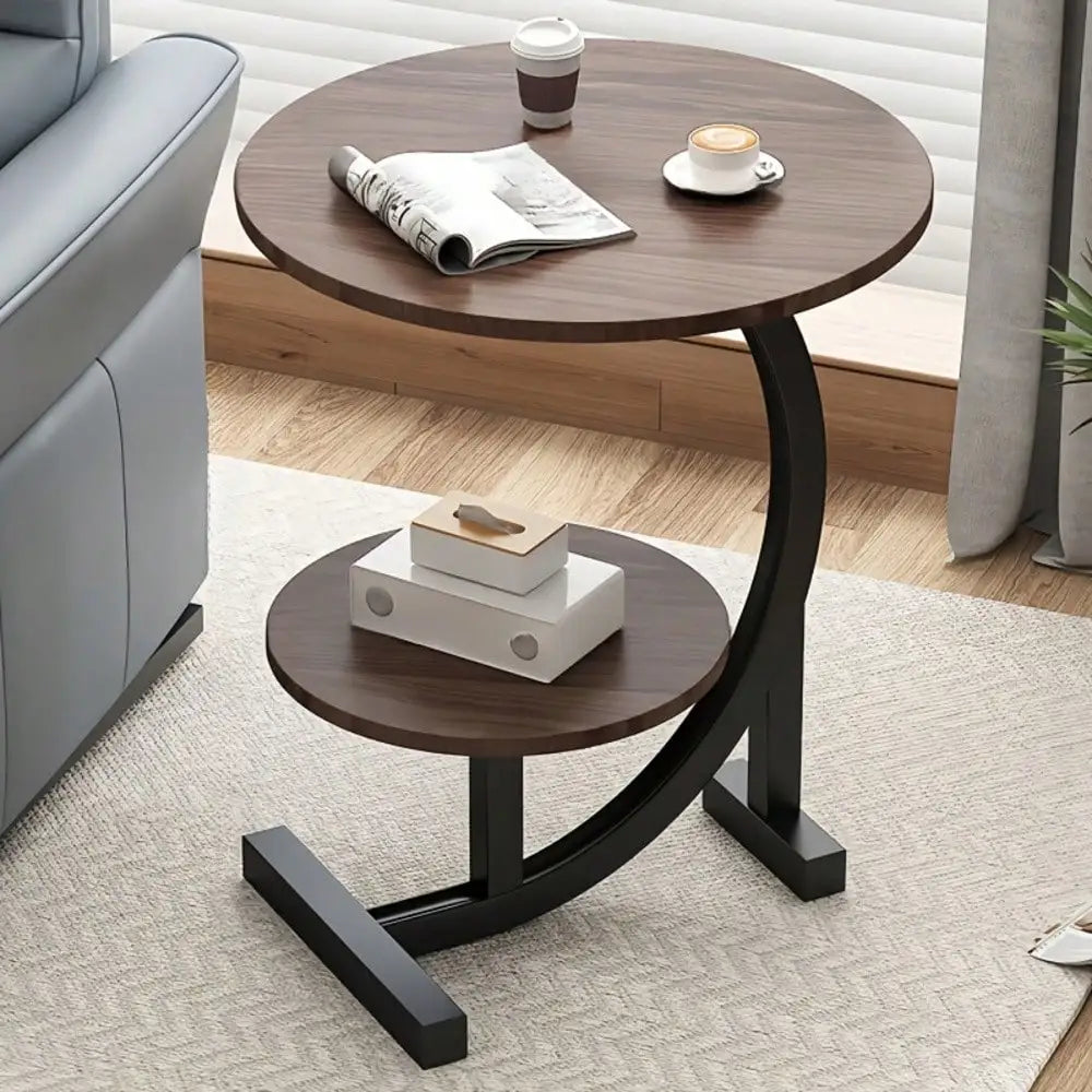 Space-Saving Modern Round Coffee Table