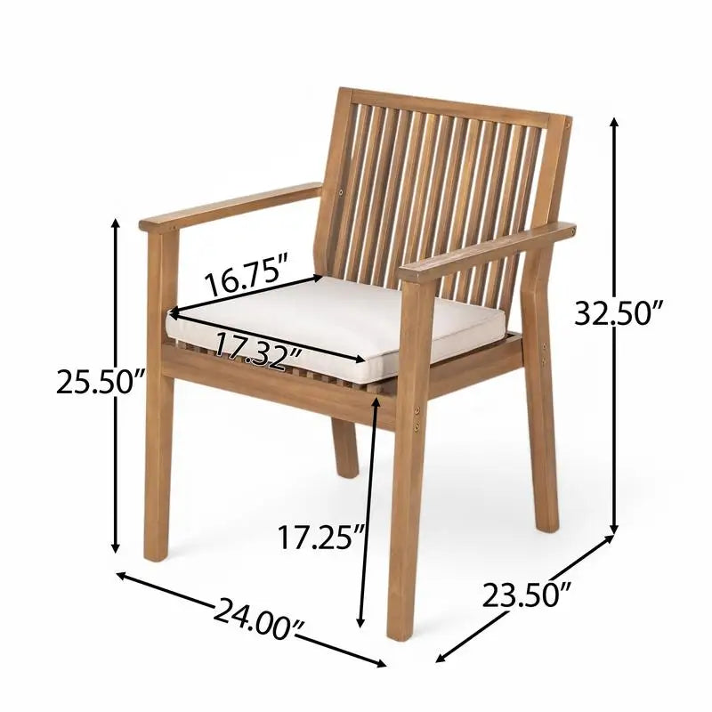 7-Piece Acacia Outdoor Dining Set