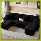 U-Shaped Sectional Sofa with Reversible Chaises