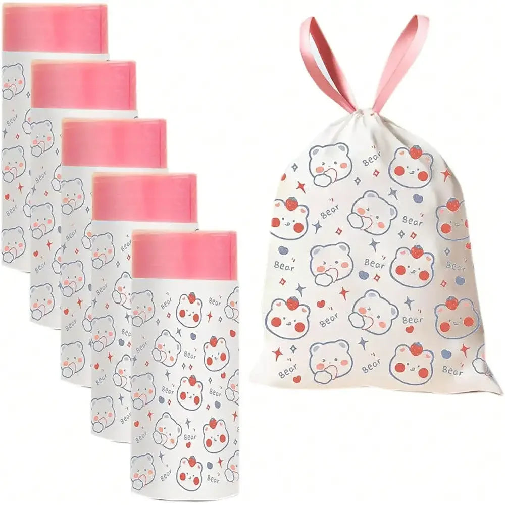 100PCS Trash Bags With  Cartoon Design