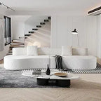 109" Modern Sectional Curved Couch,  4-Seater