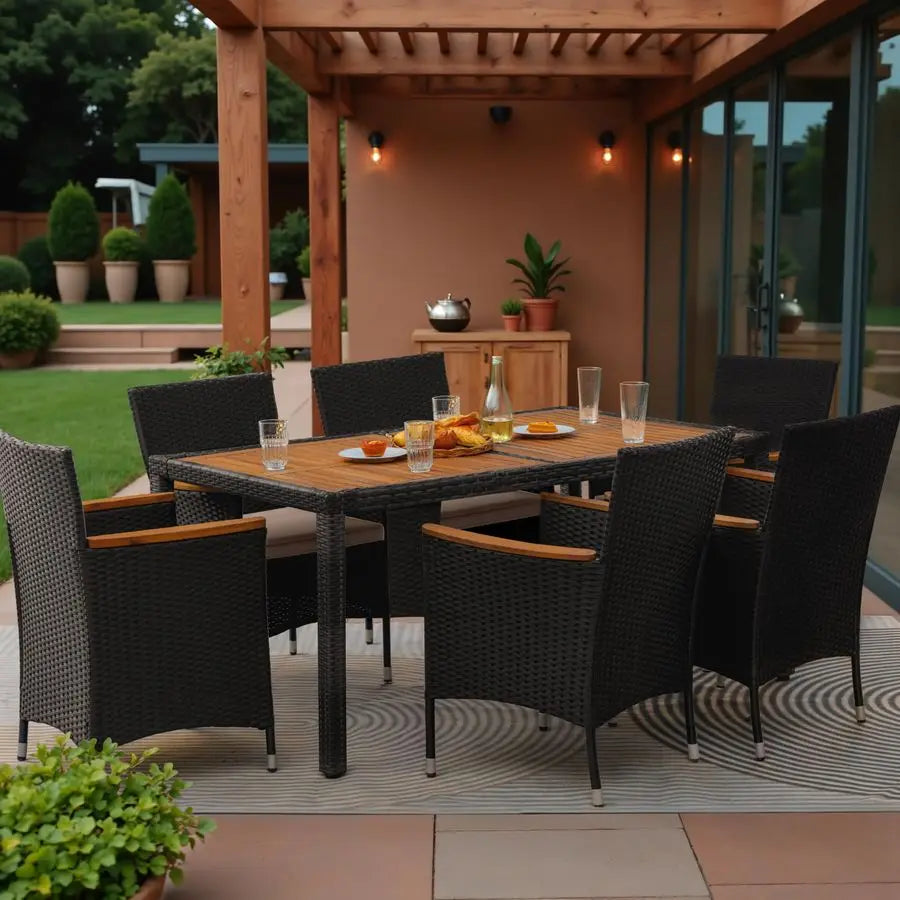 7 Pieces Outdoor Patio Dining Set