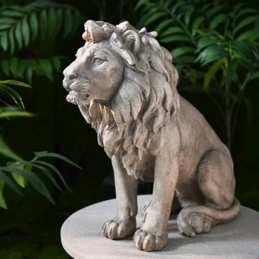 Statue 20" Stone Lion  Statue   Stone