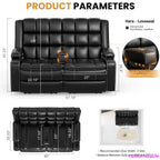 "Double Reclining Loveseat With Removable Console