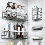 5-Pack Rustproof Stainless Steel Adhesive Shower Caddy