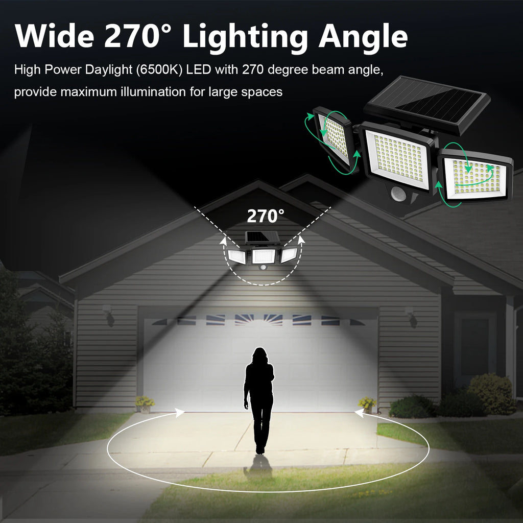 3 Pack Outdoor Solar security Lights