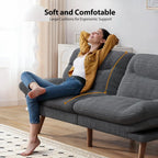 66 Inch Convertible Corduroy Futon Sofa Bed