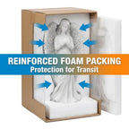 18.9 Inch Outdoor Standing Angel Statue - Stone