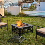 32 Inch Multifunctional Fire Pit Table