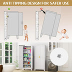 75.2" Tall White Metal Storage Cabinet