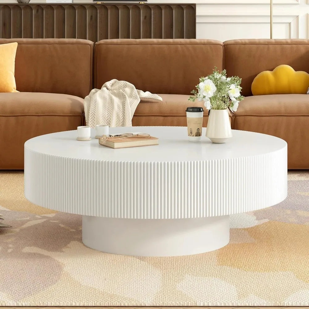 31.5" Round Drum Coffee Table
