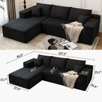 Corduroy Sectional Sofa, Modular Recliner