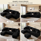 U-Shaped Sectional Sofa with Reversible Chaises