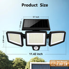 3 Pack Outdoor Solar security Lights