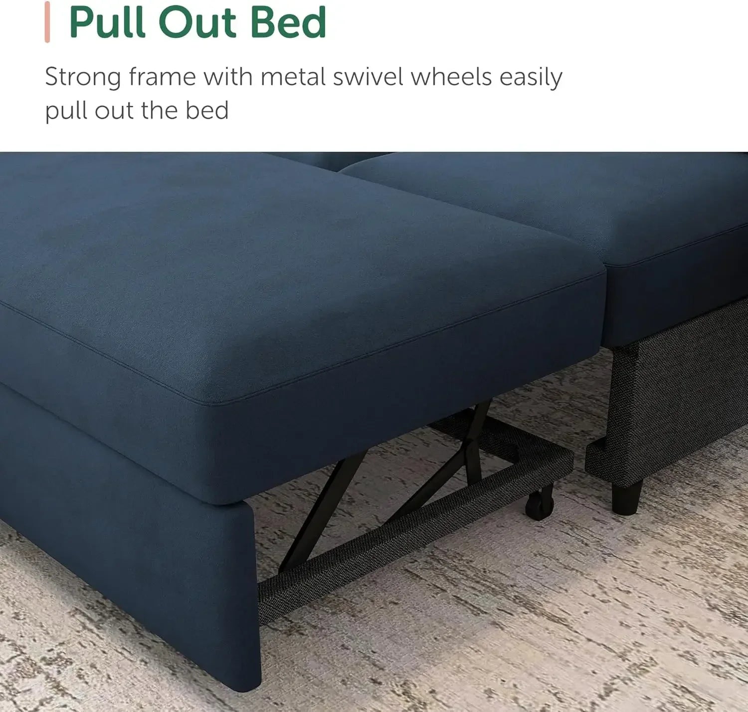 Sectional Sleeper Sofa with Storage Chaise Lounge