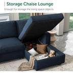Sectional Sleeper Sofa with Pull-Out Bed