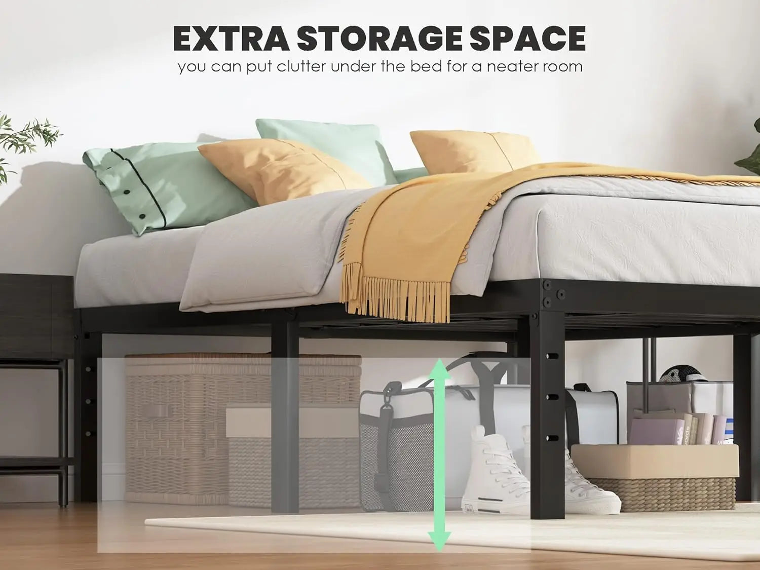 Heavy Duty Twin Platform Bed Frame