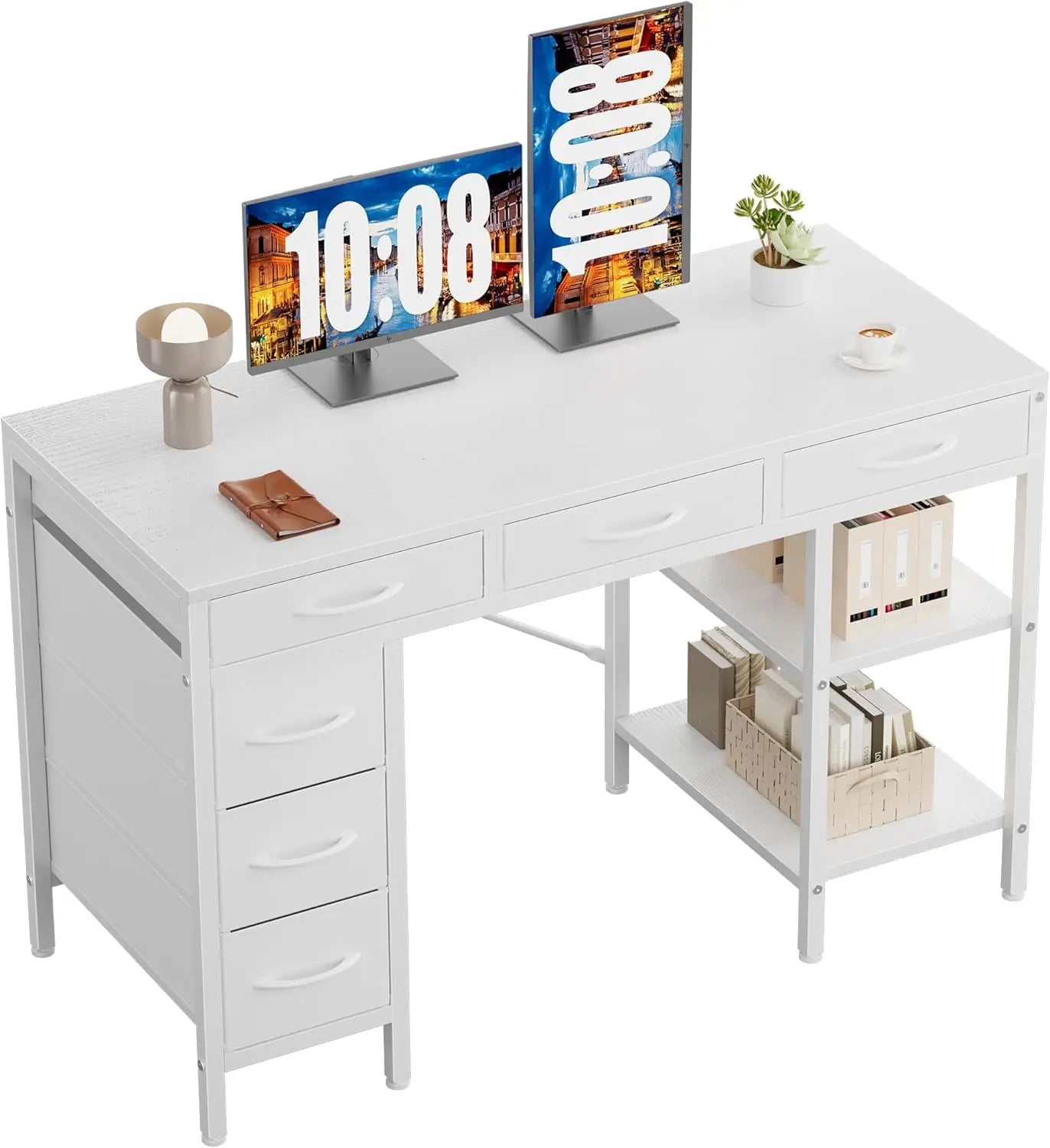 47-Inch Computer Desk with 6 Drawers