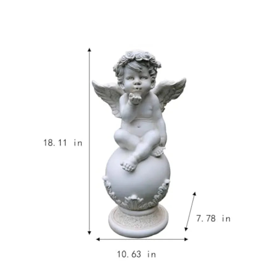 18in   Outdoor Cupid Sculpture