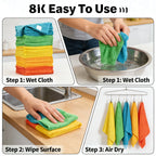 10 Pack Microfiber Cleaning Cloths Lint-Free