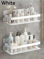 2Pc Wall Mounted Corner Rack: No-Drill