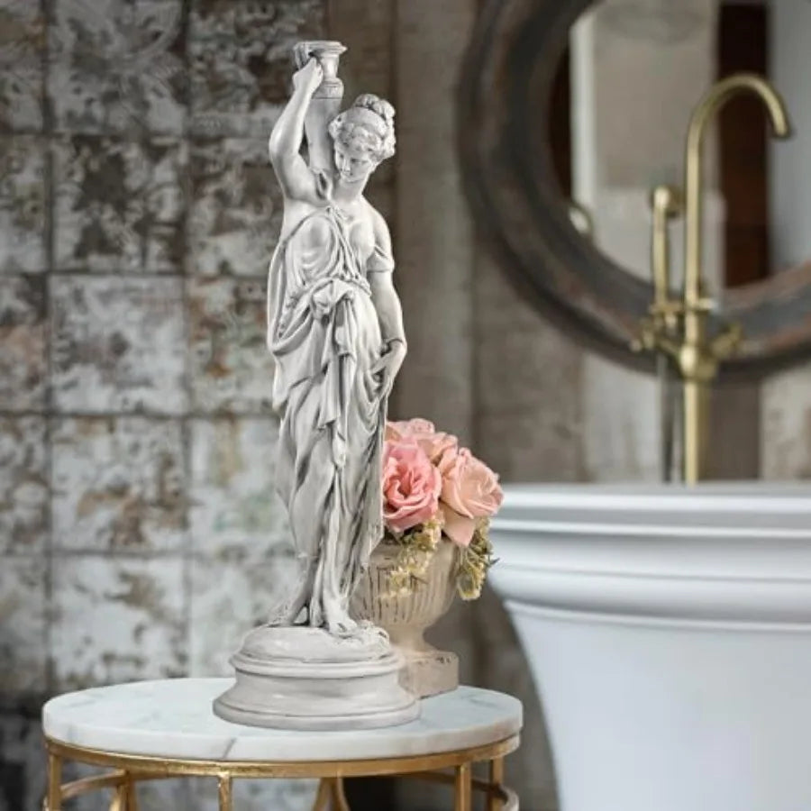 22" Greek Water Woman Outdoor Garden Statue