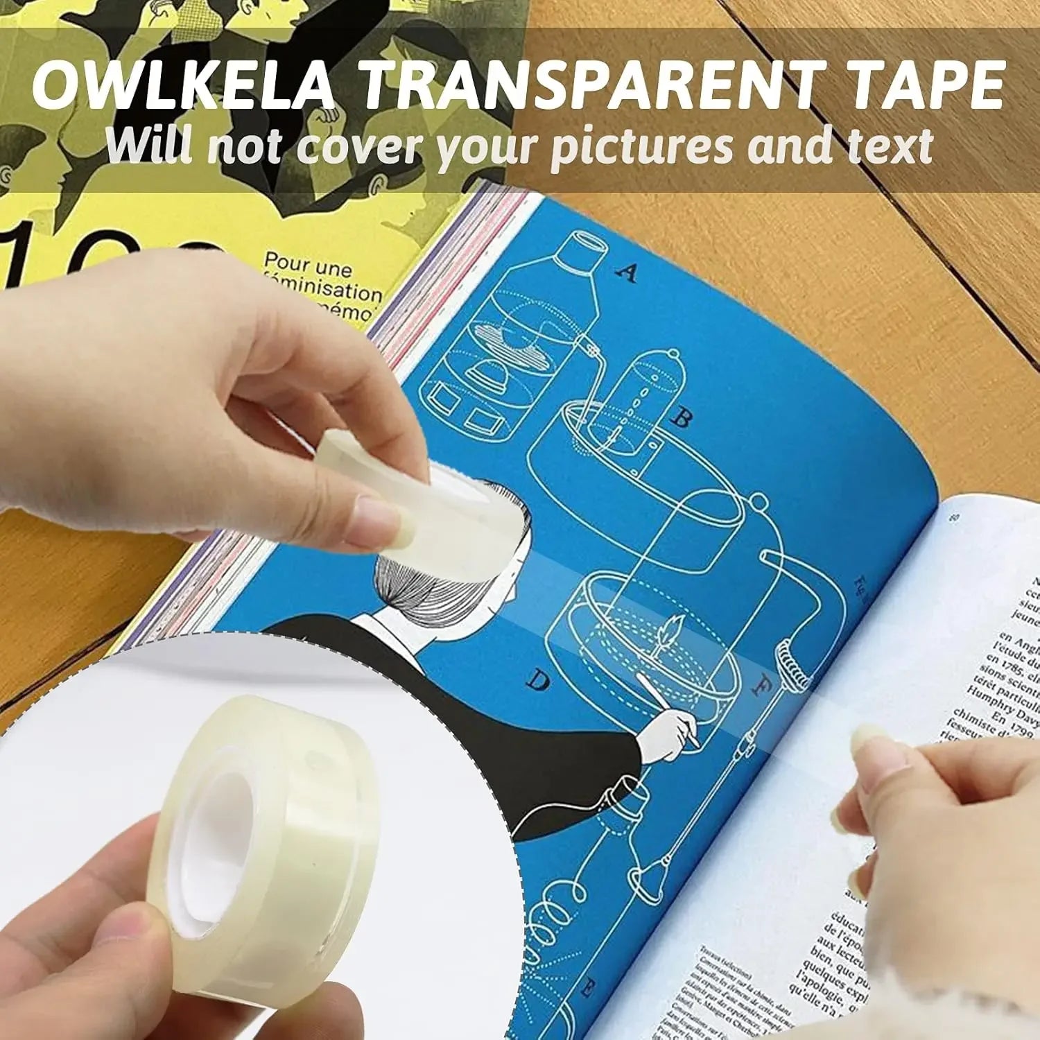 6 Rolls Transparent Tape Refills