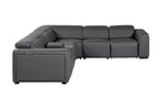 6 Piece Power Reclining Leather Sectional Sofa