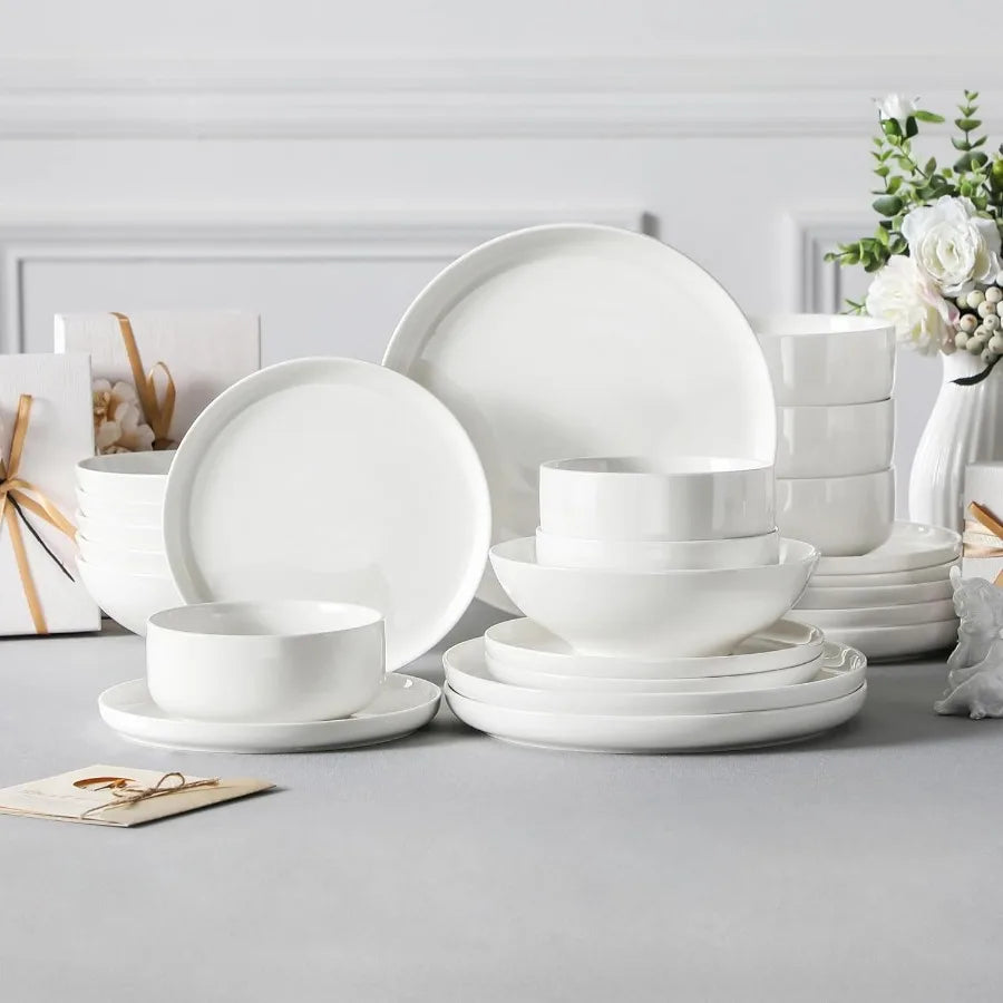 MALACASA  24 Pieces  Porcelain Dinnerware Set
