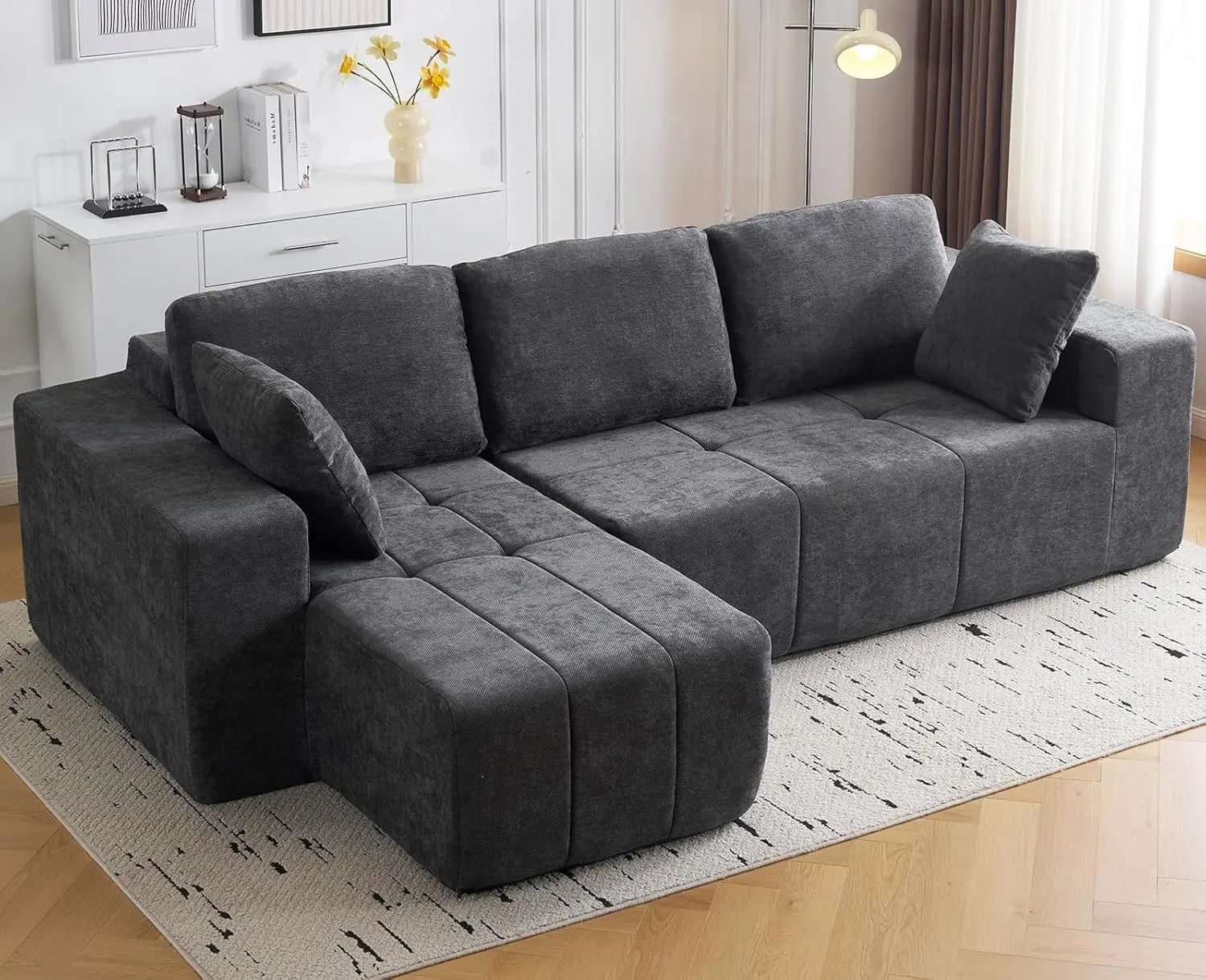 105" Modular Sectional Couch With Chaise