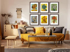 Set of 6 Walnut Photo Frames for 8x10 or 11x14 Pictures, Wall and Tabletop Display