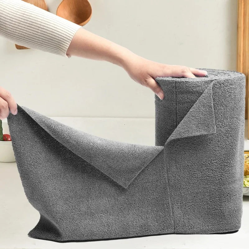 50 Reusable Microfiber Absorbent Cleaning Cloths