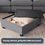 Oversized Corduroy Sofa with Memory Foam