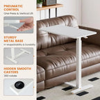 Adjustable Overbed Bedside Table with Wheels