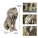 Statue 20" Stone Lion  Statue   Stone