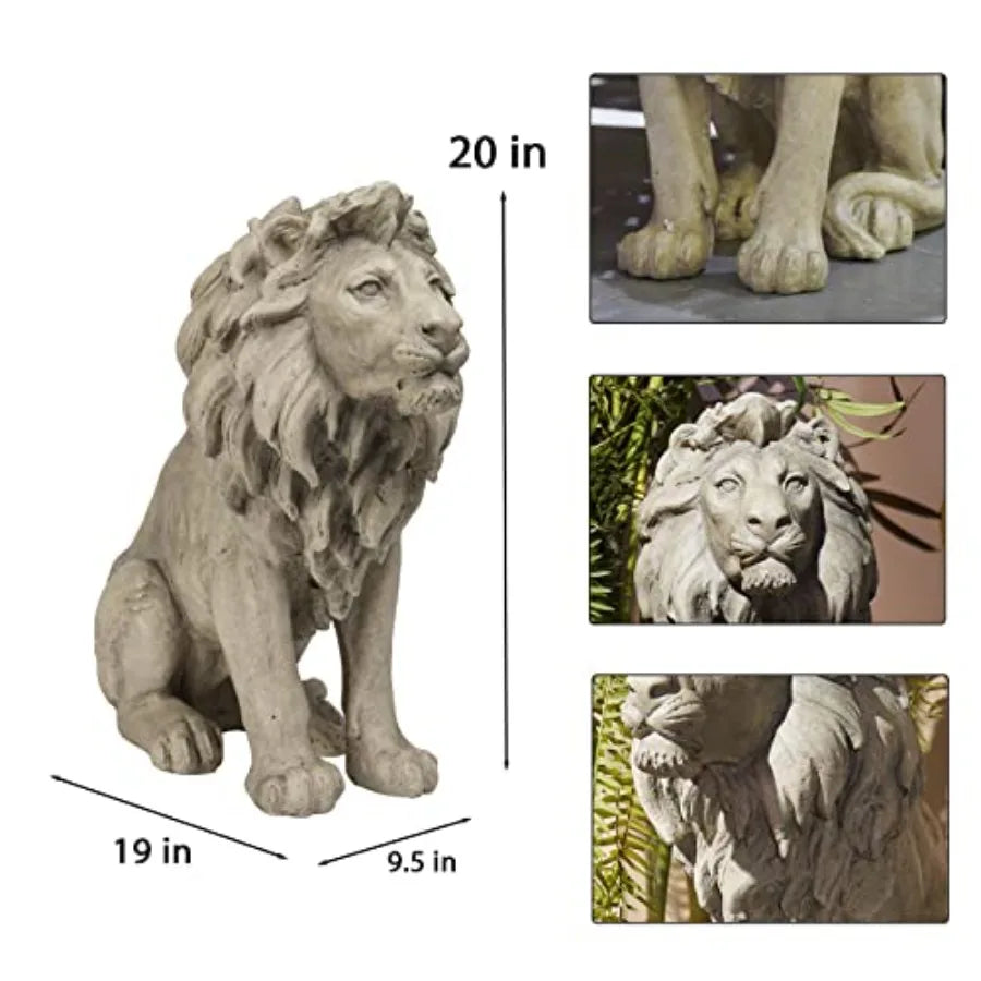 Statue 20" Stone Lion  Statue   Stone