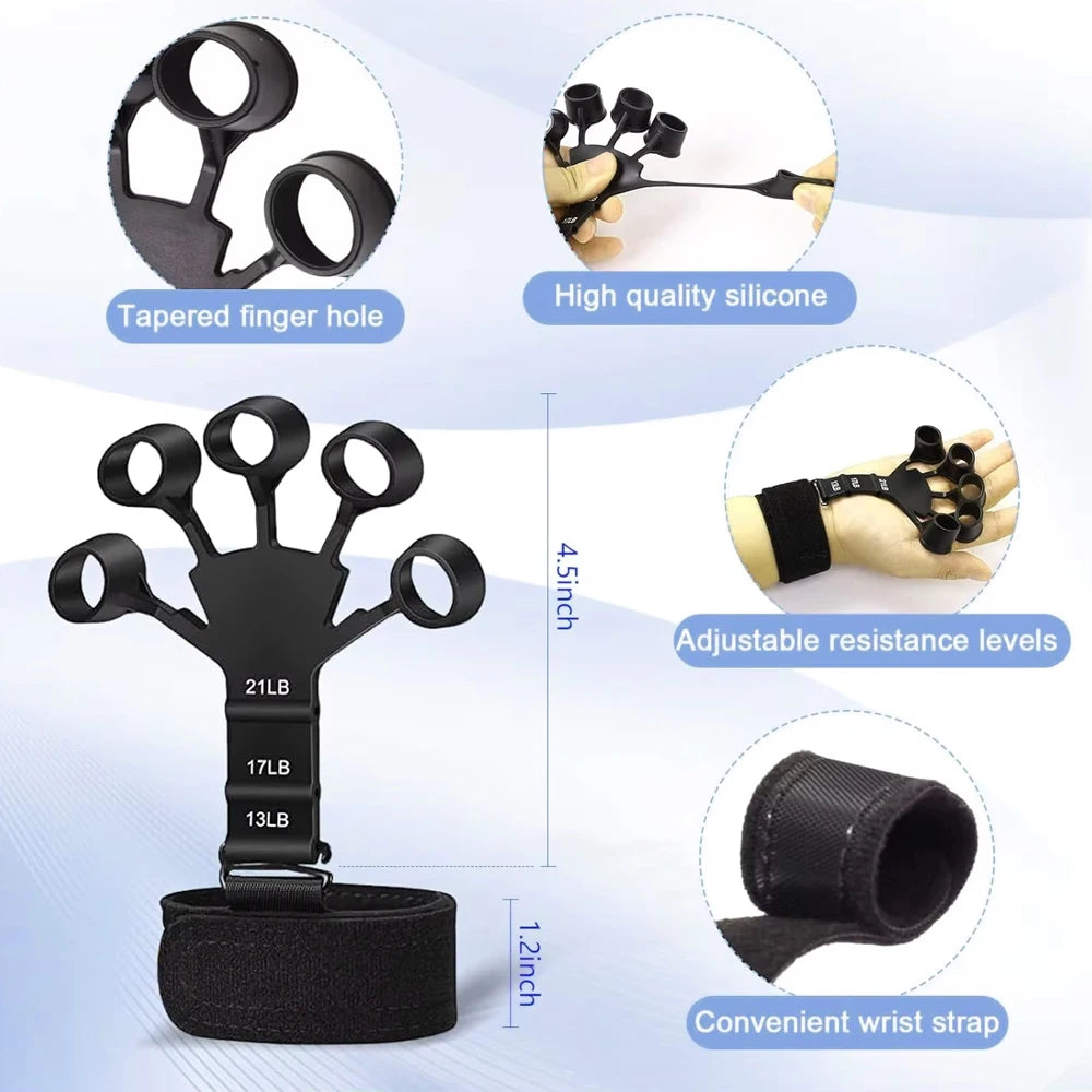 5Pcs Hand Adjustable Grip Trainer Kit