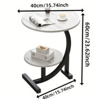 Space-Saving Modern Round Coffee Table