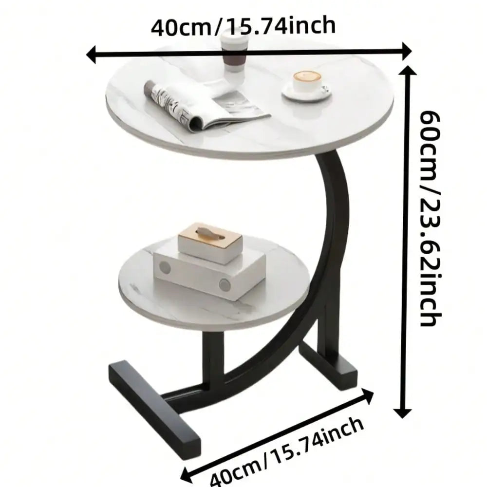 Space-Saving Modern Round Coffee Table