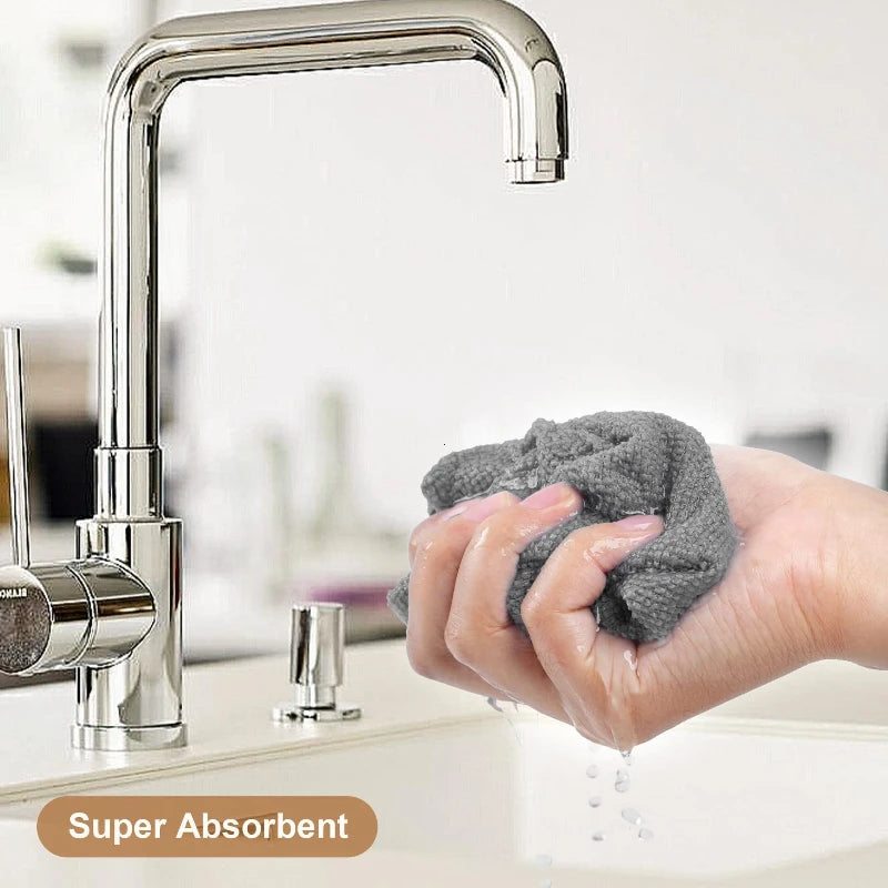 50 Reusable Microfiber Absorbent Cleaning Cloths