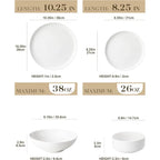 MALACASA  24 Pieces  Porcelain Dinnerware Set