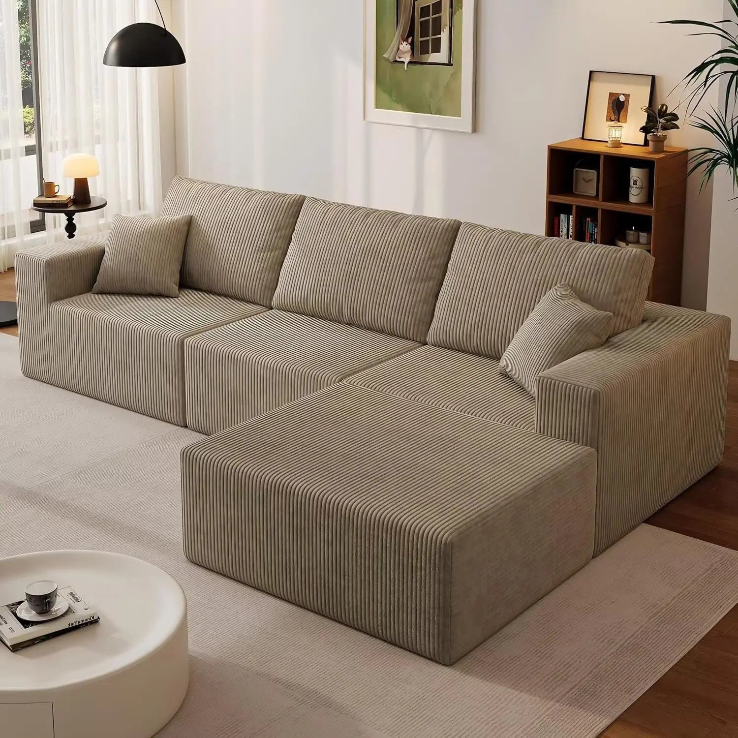 139" Sectional L-Shape Sofa With Chaise