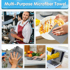 50-Pack  Microfiber Cloths, Ultra Absorbent